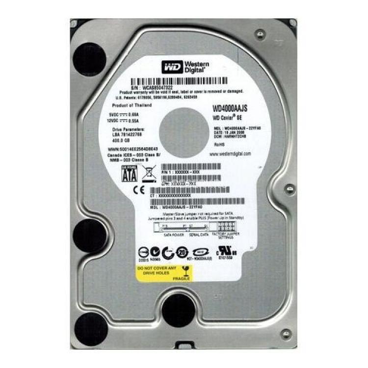 Жесткий Диск Western Digital Caviar Blue 400Gb (U300/7200/8Mb) SATAII(WD4000AAJS-00YFA0)