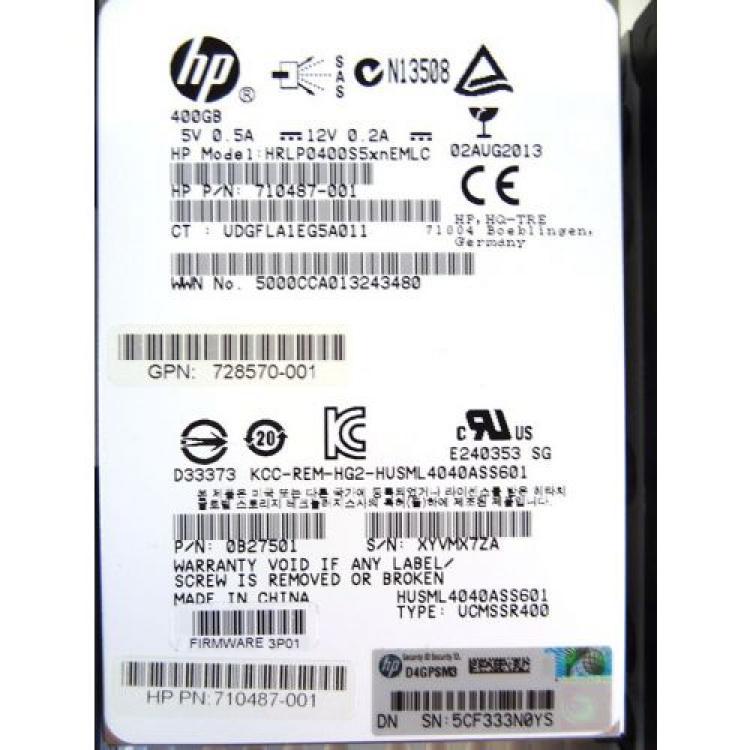 Твердотелый Накопитель SSD SAS HP (Hitachi) 400Gb 6G U600 MLC SAS 2,5" 520bps For 3PAR StoreServ M6710 SS700 7000(HRLP0400S5xnEMLC)