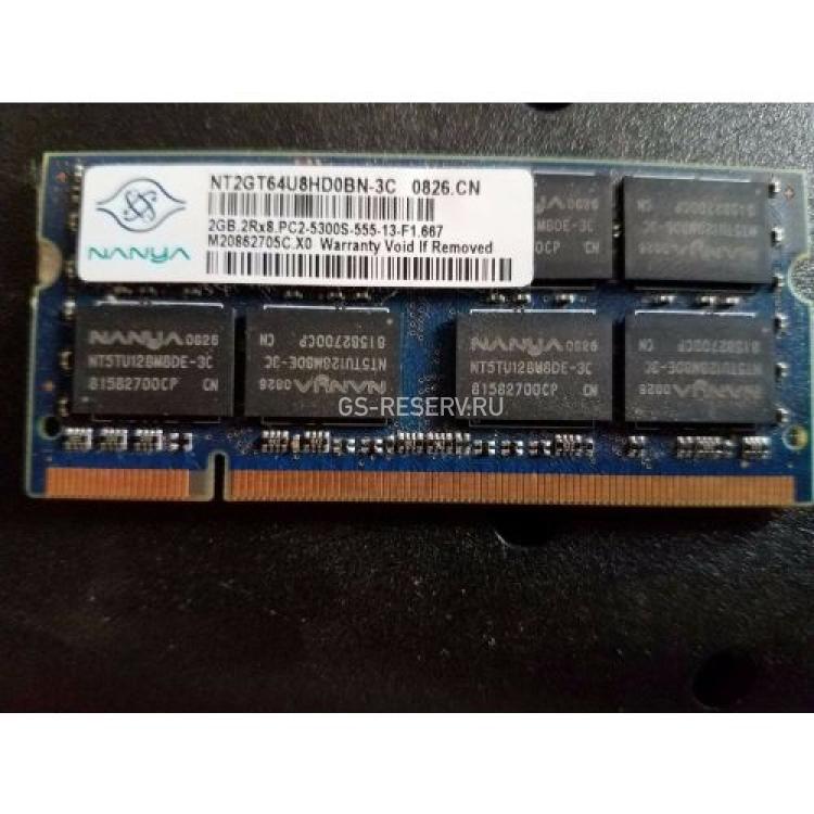 RAM SO-DIMM DDRII-667 Nanya 2048Mb 2Rx8 PC2-5300S(NT2GT64U8HD0BN-3C)