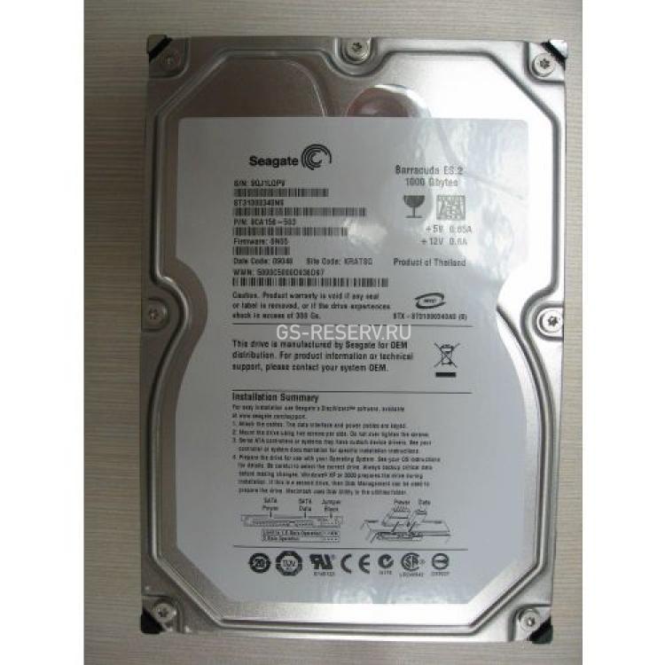 Жесткий Диск Seagate Barracuda ES.2 1Tb (U300/7200/32Mb) NCQ SATAII(9CA158)