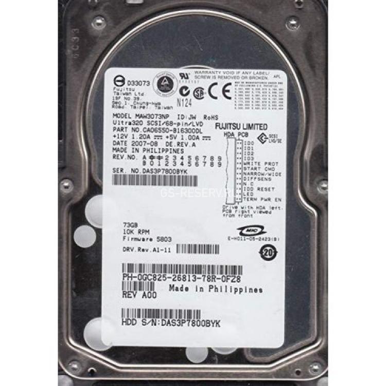 Жесткий Диск Fujitsu 73,5Gb (U320/10000/8Mb) 68pin U320SCSI(CA06550-B160)
