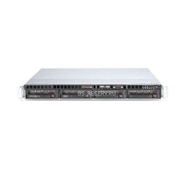 Платформа SuperMicro SuperServer Dual Socket LGA1366 i5520 8DDRIII 6xSATAII 4xHotSwap 4PCI-E8x 2GbLAN 6400Mhz 600Wt E-ATX DVD-RW 1U(SC813MTQ-600CB)