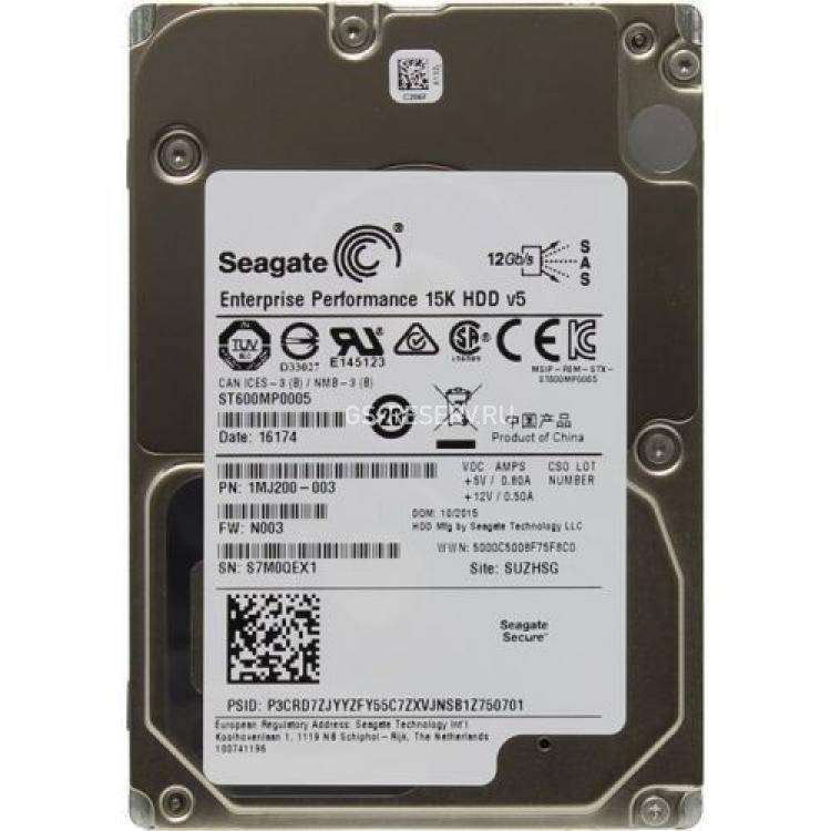 Жесткий Диск Seagate Enterprise Performance 15K HDD v5 600Gb (U1200/15000/128Mb) 512n 12G SAS 2,5"(ST600MP0005)