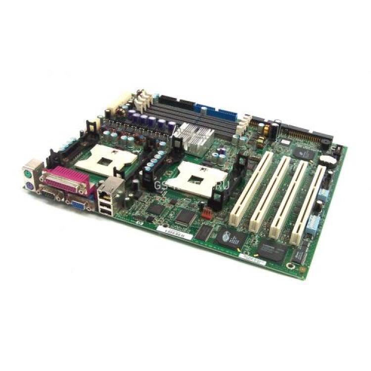 Материнская Плата HP ServerWorks GC-SL Dual Socket 604 4DDR U100 4PCI-X GbLAN Video ATX 533Mhz For ML330G3(324709-001)