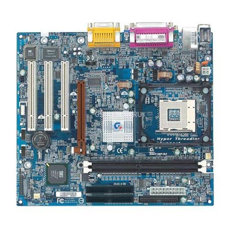 Материнская Плата Gigabyte SIS651 Socket 478 HT 2DDR333 U133 AGP4x 3PCI SVGA AC97 LAN mATX(GA-8S651MP-RZ)