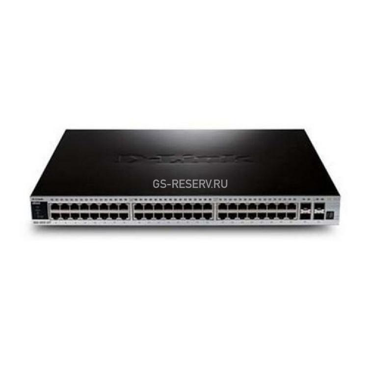 Коммутатор D-Link L3 Stackable Managed Gigabit Switch 48port-10/100/1000Mbps 4xSFP+ Управляемый Коммутатор L3 19" 1U(DGS-3620-52T)