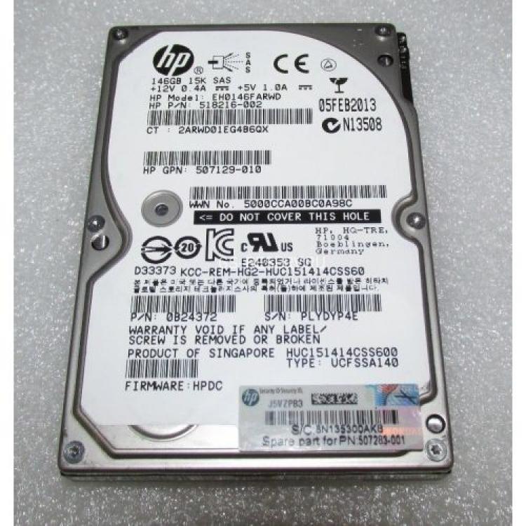 Жесткий Диск HP (Hitachi) Ultrastar C15K147 HUC151414CSS600 146Gb (U600/15000/64Mb) 6G SAS 2,5" For Gen4 Gen5 Gen6 Gen7 Integrity rx2800 i2 i4 rx6600 rx3600 rx2660(507129-010)