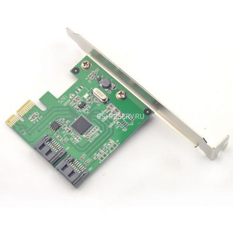 Контроллер SATA Various Marvell 88SE9128 2xSATAII RAID10 SATAIII 6G PCI-E1x(1134-CPES6-00026)