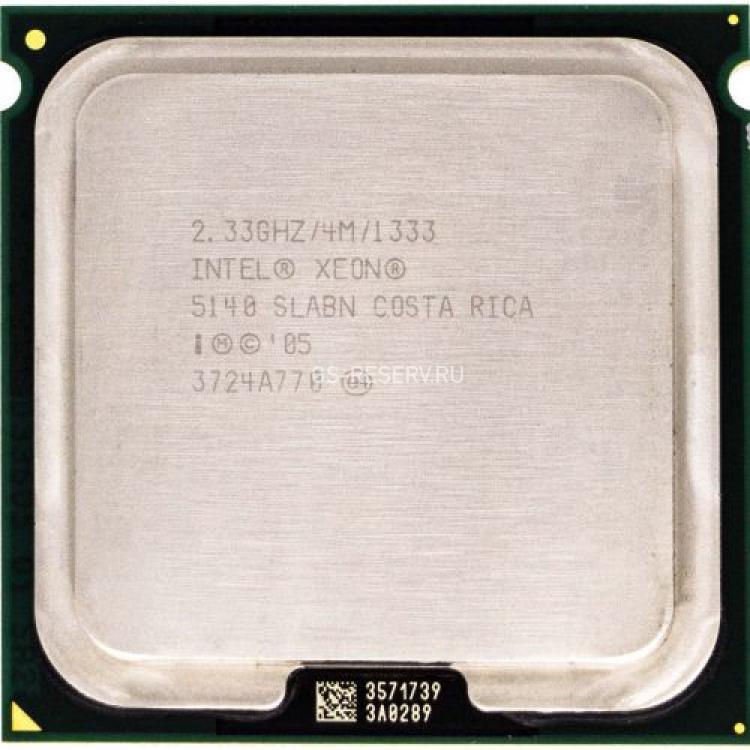 Процессор Intel Xeon 5140 2333Mhz (1333/L2-4Mb) 2x Core 65Wt Socket LGA771 Woodcrest(SLABN)