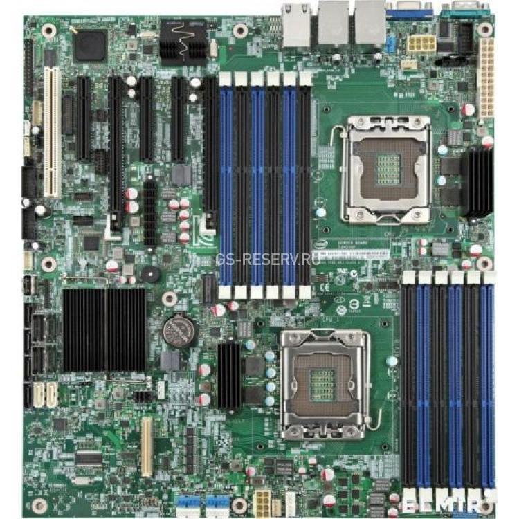 Материнская Плата Intel iC602 Dual Socket 1356 12DDR3 2SATAIII 4SATAII 2xSFF8087 8SAS/SATAII 2PCI-E16x3.0 2PCI-E8x PCI 2xGbLAN E-ATX 8000Mhz(DBS2400GP2)