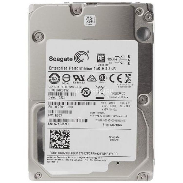Жесткий Диск Seagate Enterprise Turbo SSHD v2 300Gb (U1200/15000/128Mb) TurboBoost 512e 12G SAS 2,5"(1L7201-003)