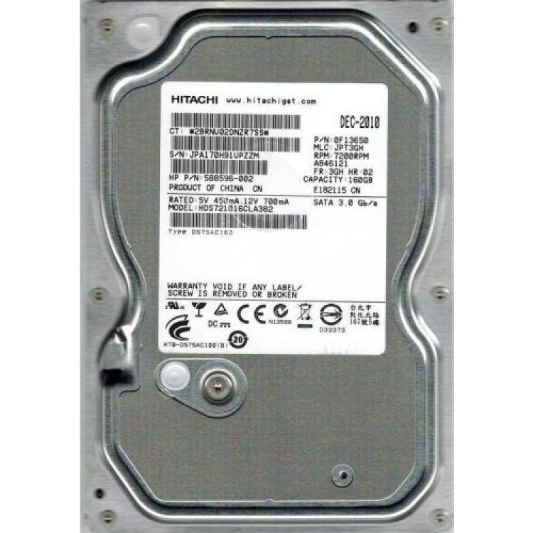 Жесткий Диск Hitachi Deskstar 7K1000.C 160Gb (U300/7200/8Mb) SATAII(HDS721016CLA382)