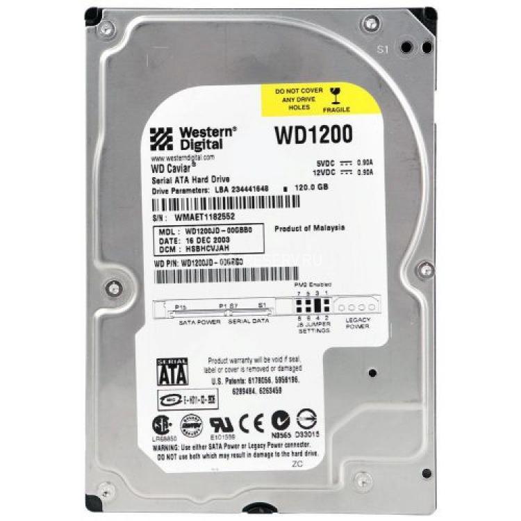 Жесткий Диск Western Digital Caviar SE 120Gb (U150/7200/8Mb) SATA(WD1200JD)