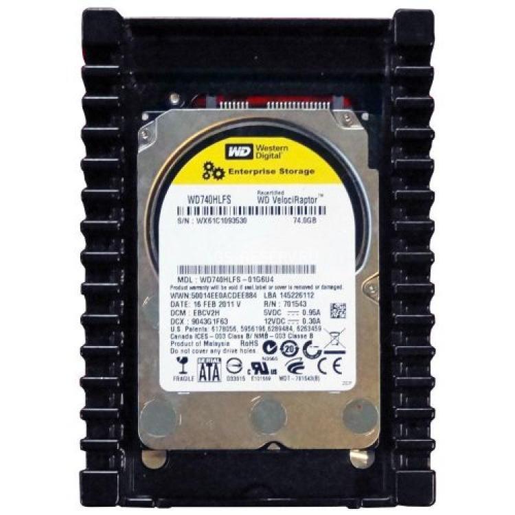 Жесткий Диск Western Digital VelociRaptor 74Gb (U300/10000/16Mb) SATAII 2,5"(WD740HLFS-01G6U2)