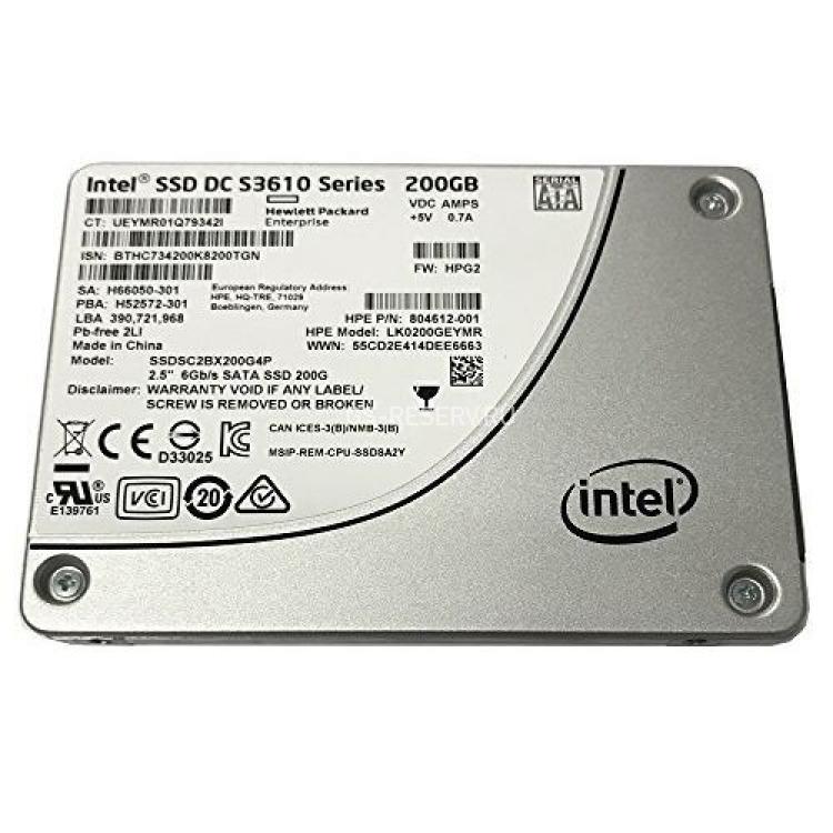 Твердотелый Накопитель SSD HP (Intel) SSD DC S3610 Series SSDSC2BX200G4P 200Gb TRIM MLC AES 6G SATAIII 2,5" 7mm For Gen7 Gen8 Gen9 Gen10(805377-001)