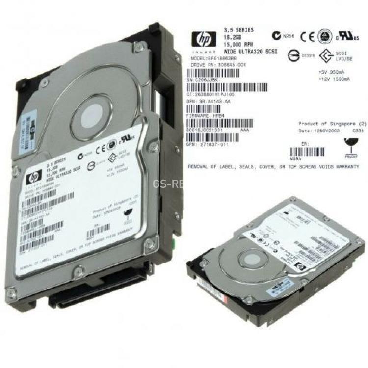 Жесткий Диск HP (Maxtor) Atlas 15K 8C018J 18,2Gb (U320/15000/8Mb) 80pin U320SCSI(BF018863B8)