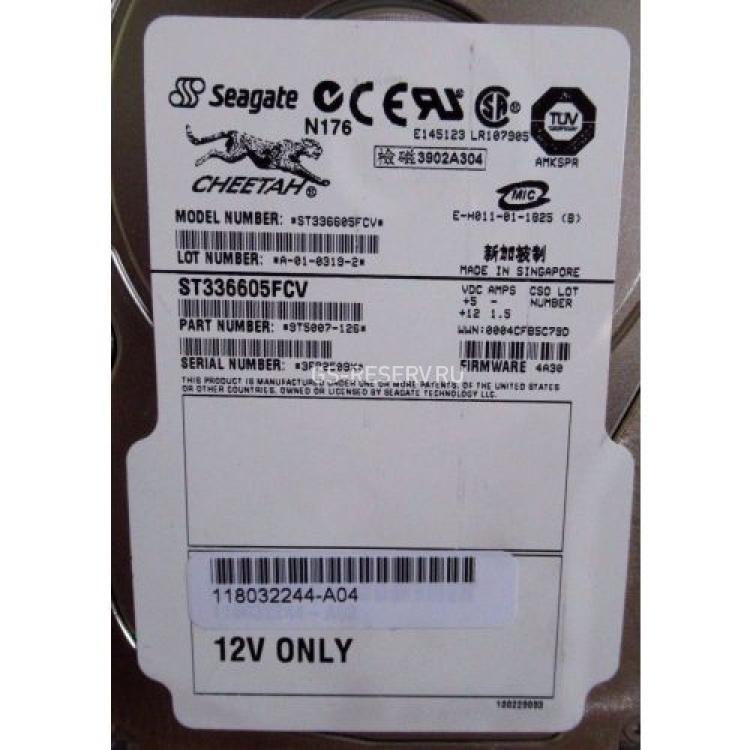 Жесткий Диск Seagate Cheetah 73LP 36,7Gb (U2048/10000/16Mb) 40pin Fibre Channel 3,5"(9T5007)