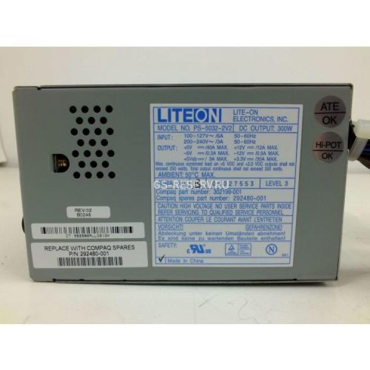 Блок Питания HP 300Wt (Lite On) для серверов ML310T01 ML310G1 ML310(PS-5032-2V2)
