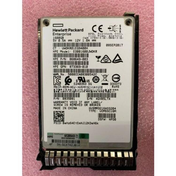 Твердотелый Накопитель SSD SAS HP (HGST) UltraStar SS300 1.6Tb U1200 MLC 12G SAS 2,5" For Proliant Gen5 Gen6 Gen7 Gen8 Gen9 Gen10 D6020 Apollo Gen10 Integrity BL890c i2 i4 BL870c i2 i4 BL860c i2 i4 rx2800 i2 i4 i6 rx6600(872384-B21)