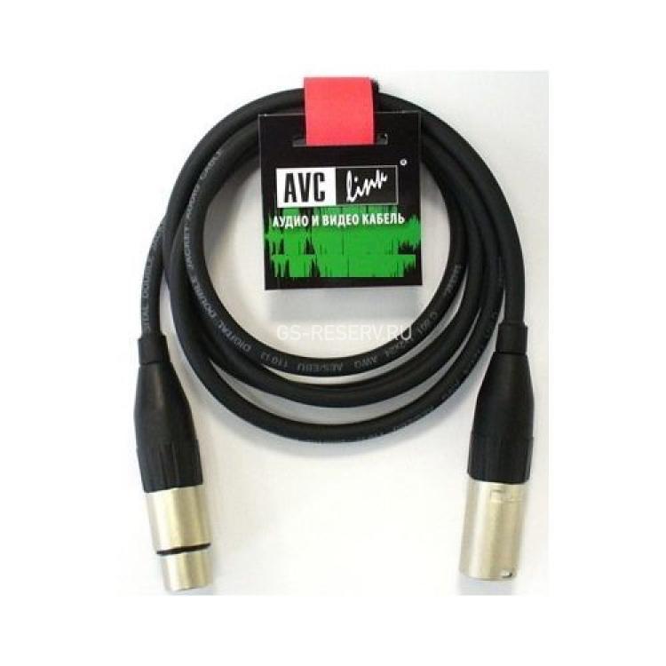 Кабель AVC XLR C801 NC3MXX To NC3FXX 3-х контактный "Папа" To 3-х контактный "Мама" 1m(CABLE-952/1.0)