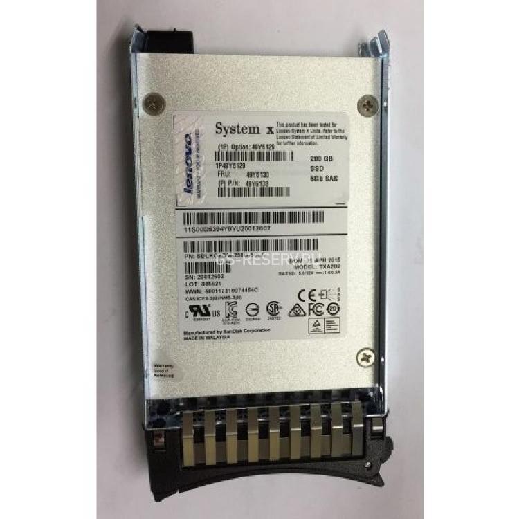 Твердотелый Накопитель SSD SAS IBM Eserver xSeries (SanDisk) Optimus TXA2D2 200Gb 6G MLC SAS 2,5" For System X x3100M4 x3250M4 x3300M4 x3500M4 x3530M4 x3550M4 x3650M4 x3630M4 HS23 x240(49Y6130)