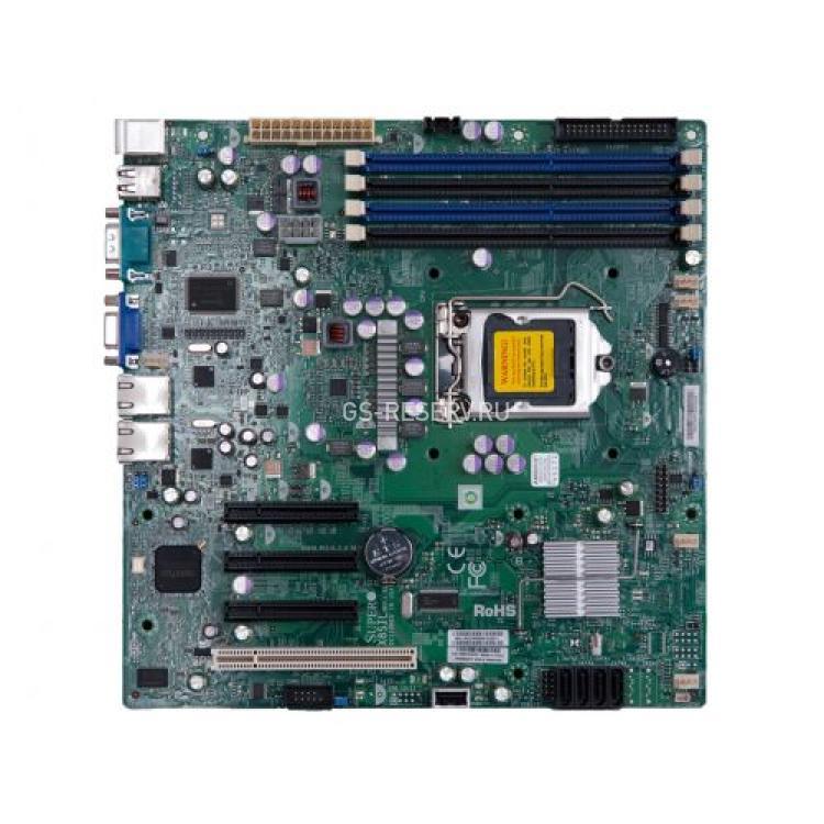 Материнская Плата SuperMicro i3420 S1156 4DualDDRIII 6SATAII 3PCI-E8x PCI 2LAN1000 SVGA mATX 1U(X8SIL-F)
