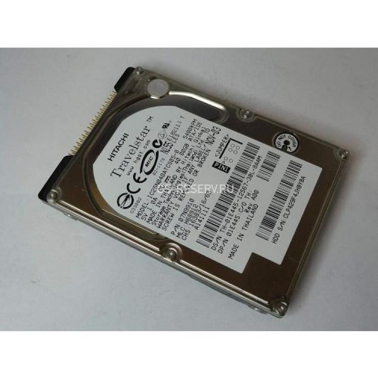 Жесткий Диск Hitachi Travelstar 40GNX 40Gb (U100/4200/8Mb) IDE 2,5"(IC25N040ATCS05-0)
