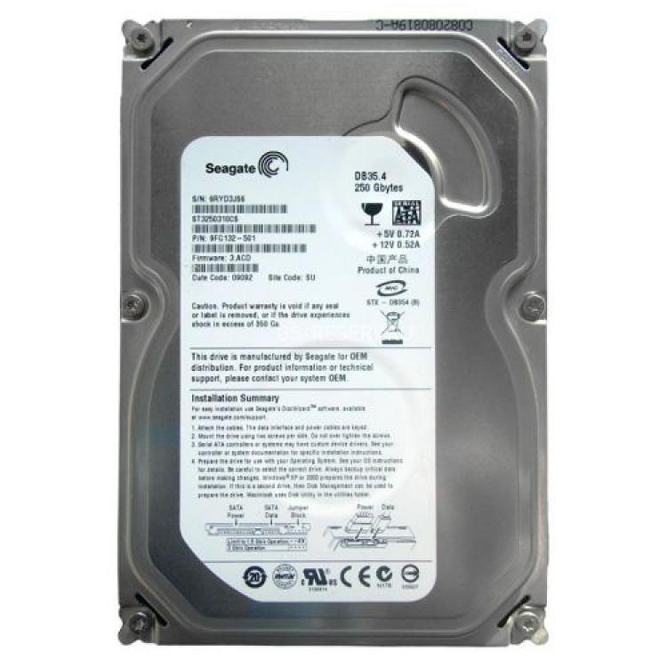 Жесткий Диск Seagate DB35.4 250Gb (U300/7200/8Mb) SATAII(ST3250310CS)