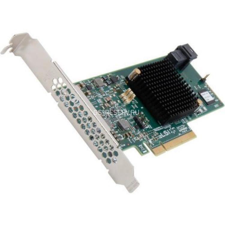 Контроллер SAS RAID LSI Logic LSISAS3008 Int-1xSFF-8643 8xSAS/SATA RAID50 U1200 12G SAS 3.0 PCI-E8x 3.0(MegaRAID SAS 9341-4i)
