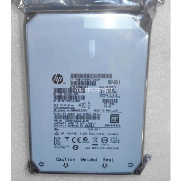 Жесткий Диск HP (HGST) Ultrastar He8 HUH728060AL5204 6Tb (U1200/7200/128Mb) Helium AF Secure Erase 512e 12G SAS 3,5" For Gen5 Gen6 Gen7 Gen8 Gen9 Gen10 D6020 D6000 Apollo Gen10 StoreVirtual 3000 3200(862140-001)