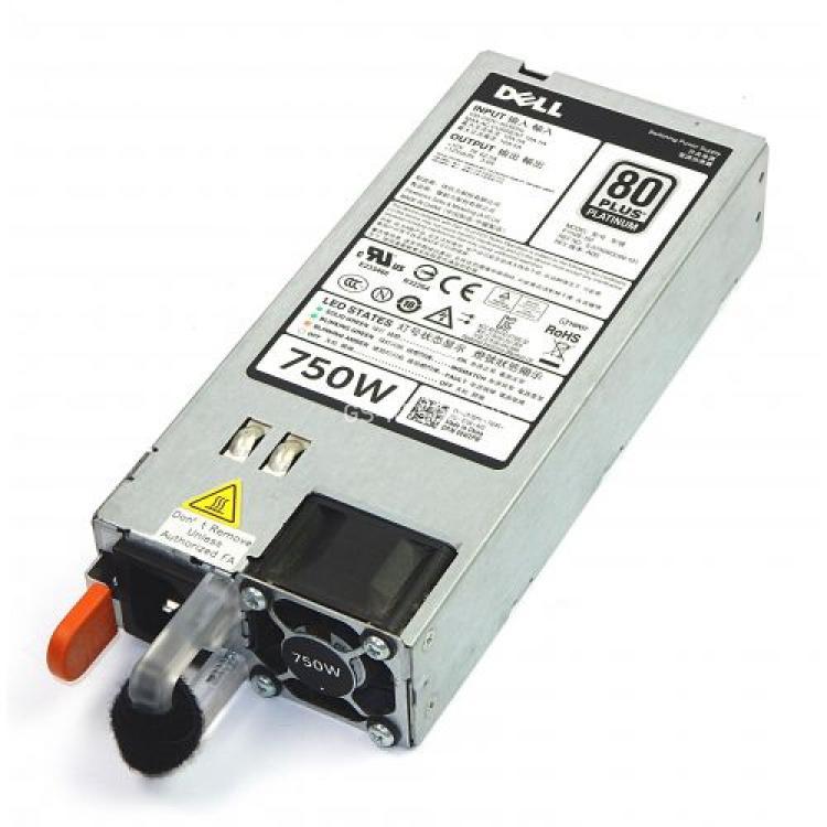 Резервный Блок Питания Dell 750Wt (Flextronics) S-0750ADU00-101 Platinum для серверов T320 T420 T620 R520 R620 R720 R720XD R820 PowerVault NX3200 NX3300(XPR3F)