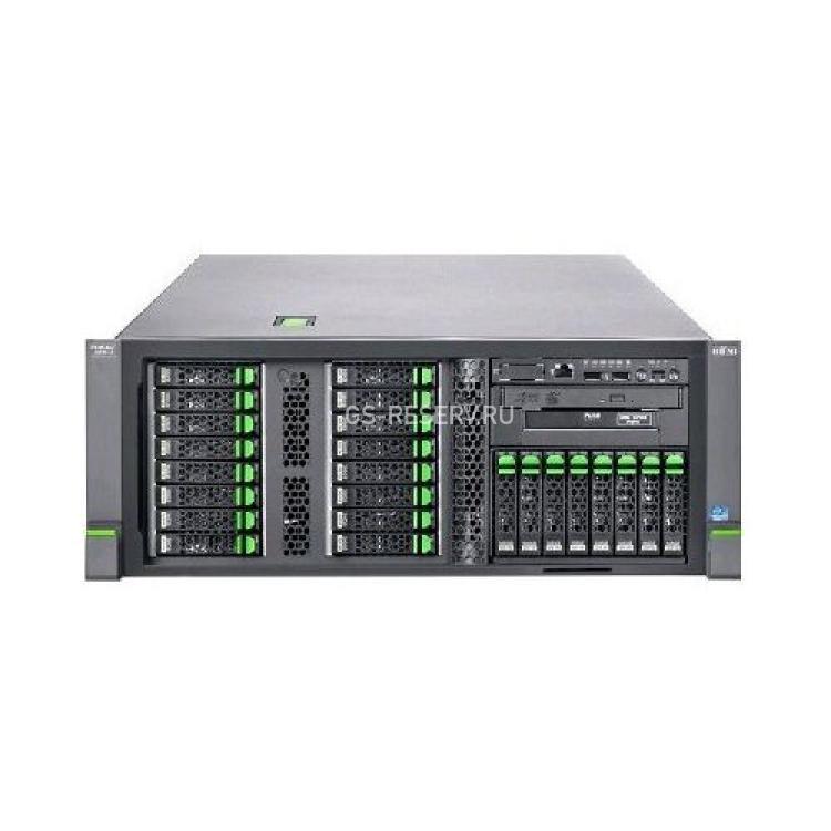 Сервер Fujitsu Primergy RX350S8 Intel Xeon 1(2)xE5-2620 V2 2100(2600)Mhz 6xCore / DualS2011/ iC610/ 24x 8(1524)Mb DDRIII/ Video/ 3LAN1000/ RAID60/ 8(24)SAS/SATA SFF/ no HDD/ ATX 2(4)x800W 4U (Tower)(R3508SC010IN)