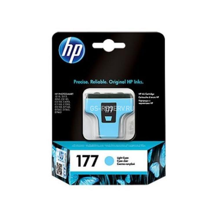 Картридж HP №177 For PhotoSmart 3313 3213 C5183 C6183 C6283 C7183 C7283 C8183 All-in-One D7163 D7363 D7263 D7463 8253 6ml Light Cyan(C8774HE)