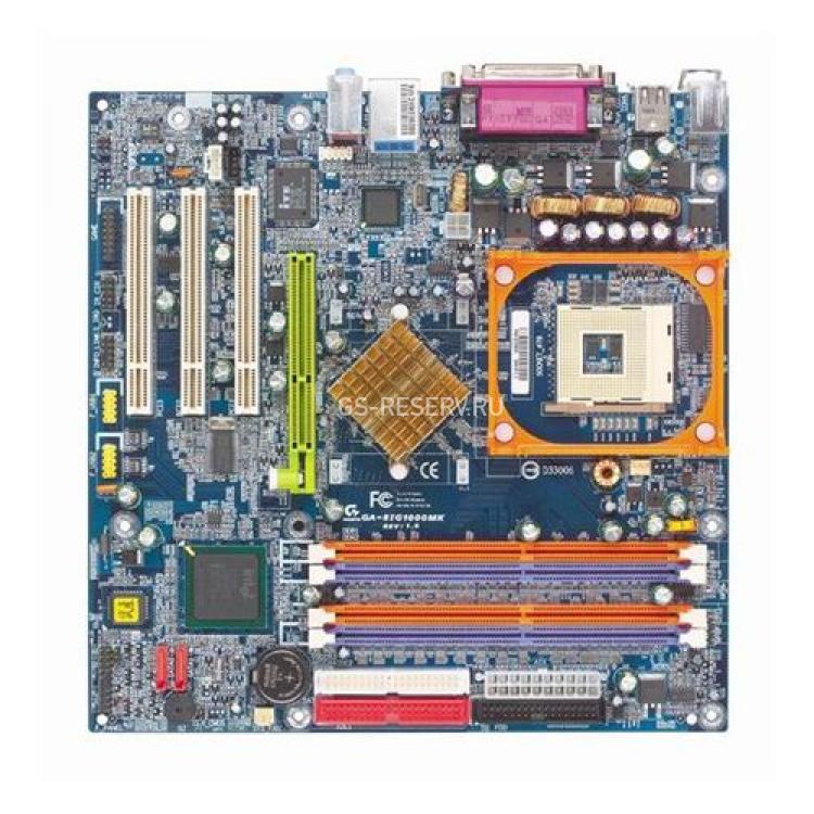 Материнская Плата Gigabyte i865G Socket 478 HT 4DualDDR400 2SATA U100 AGP8x 3PCI SVGA AC97 LAN mATX(GA-8IG1000MK)