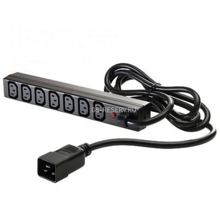 Распределительное Устройство Электропитания HP PDU Extension Bar 16A 100-240V In-1xC20 Out-7xC13 2m 1U For Bladesystem C3000 UPS R5000 R7000 Proliant G5 G6 G7 Gen8 Gen9(AF500A)
