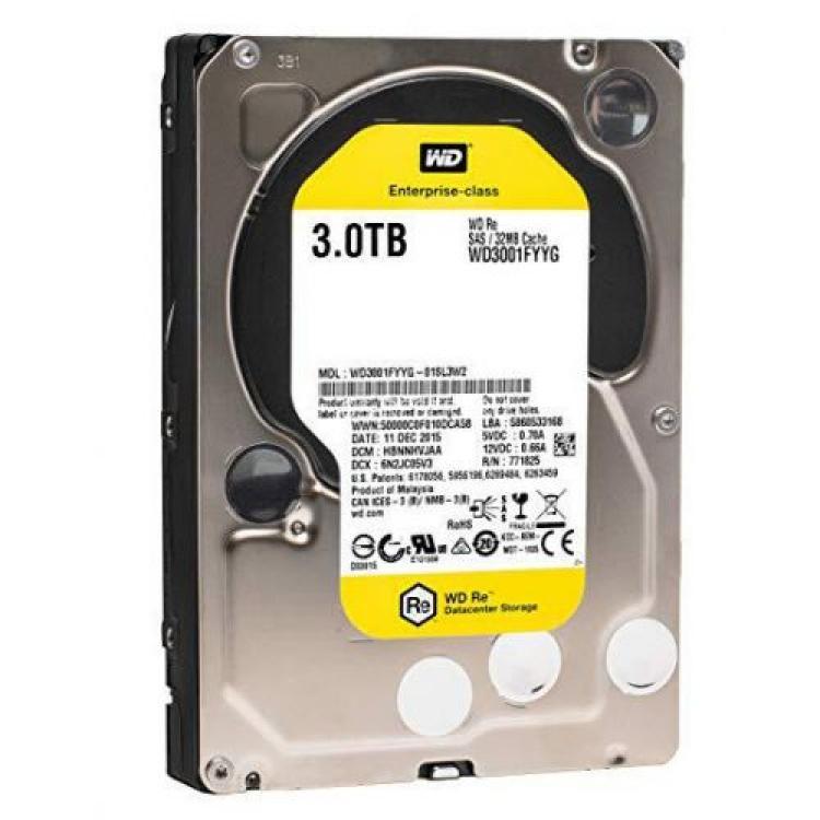 Жесткий Диск Western Digital RE 3Tb (U600/7200/32Mb) RAFF TLER 6G SAS 3,5"(WD3001FYYG-01SL3W0)