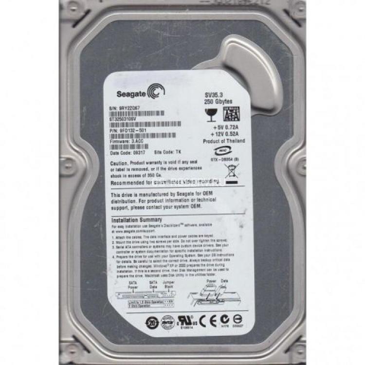 Жесткий Диск Seagate SV35.3 250Gb (U300/7200/8Mb) SATAII(9FD132)