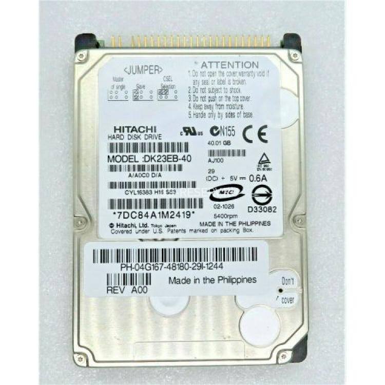 Жесткий Диск Hitachi Travelstar DK23 40Gb (U100/5400/8Mb) IDE 2,5"(DK23EB-40)