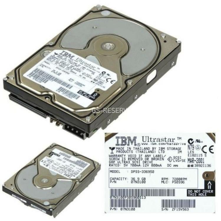 Жесткий Диск IBM Ultrastar 36LP 36,9Gb (U160/7200/4Mb) 68pin U160SCSI(DPSS-336950)