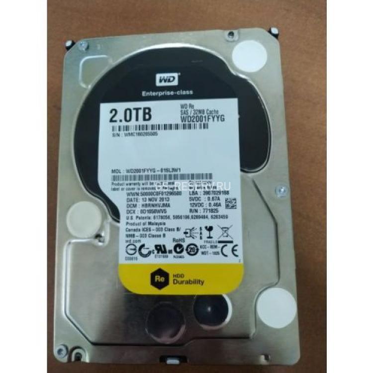 Жесткий Диск Western Digital RE 2Tb (U600/7200/32Mb) RAFF TLER 6G SAS 3,5"(WD2001FYYG)