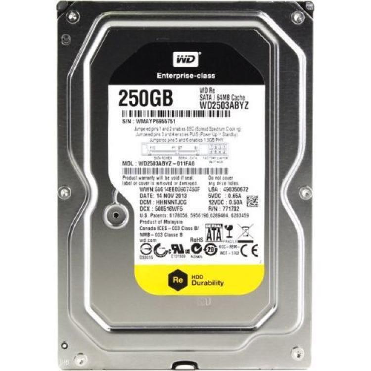 Жесткий Диск Western Digital RE 250Gb (U600/7200/64Mb) NCQ TLER 6G RAFF SATAIII(WD2503ABYZ)