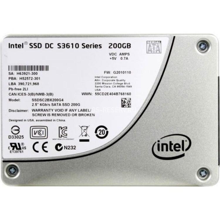 Твердотелый Накопитель SSD Intel SSD DC S3610 Series 200Gb TRIM MLC AES 6G SATAIII 2,5" 7mm(940779)