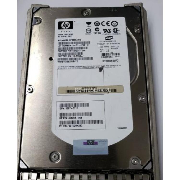 Жесткий Диск HP (Seagate) Cheetah 15K.5 ST3300655FC 300Gb (U4096/15000/16Mb) 40pin Fibre Channel 3,5" For StorageWorks EVA 4400 6400 8400 M6412 EVA 4100 4000 6100 6000 8100 8000 M5314(BF3005A478)