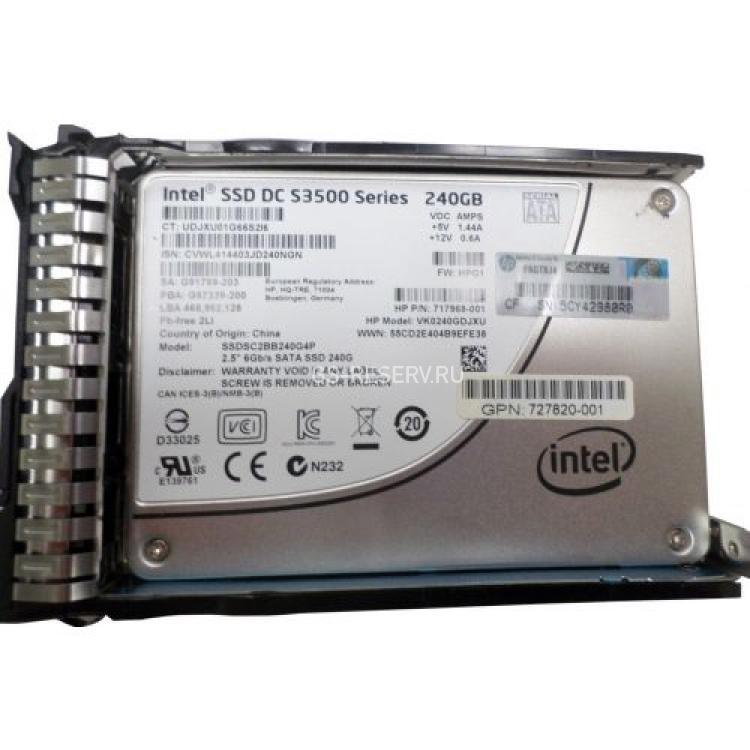Твердотелый Накопитель SSD HP (Intel) DC S3500 Series SSDSC2BB240G4P 240Gb TRIM MLC 6G SATAIII 2,5" 7mm For Gen7 Gen8 Gen9 Gen10(789138-B21)