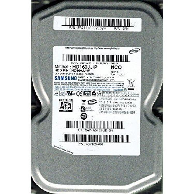 Жесткий Диск Samsung Spinpoint P80SD 160Gb (U300/7200/8Mb) SATAII(HD160JJ)