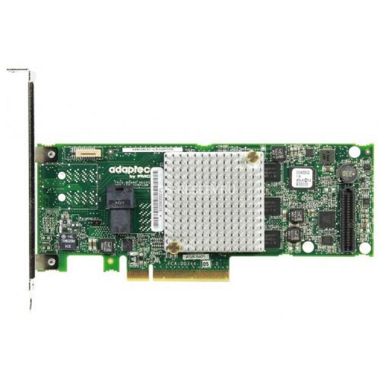 Контроллер SAS RAID Adaptec PMC PM8063 RAID on Chip (ROC) 1Gb Int-1xSFF-8643 4xSAS/SATA RAID60 U1200 12G PCI-E8x(ASR-8405)