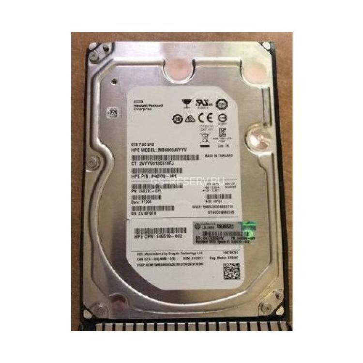 Жесткий Диск HP (Seagate) Enterprise Capacity 3.5 HDD v5 ST6000NM0245 6Tb (U1200/7200/256Mb) 512n 12G SAS 3,5" For Gen5 Gen6 Gen7 Gen8 Gen9 Gen10 D6020 D6000 Apollo Gen10 StoreVirtual 3000 3200(793671-B21)