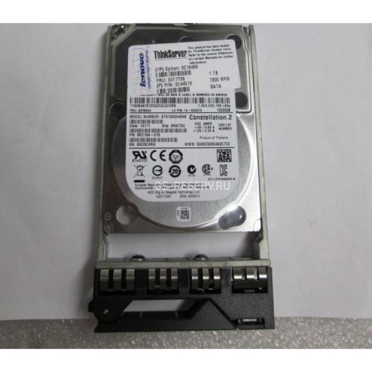 Жесткий Диск Lenovo 1Tb (U600/7200) 6G SATAIII 2,5" For ThinkServer RD640 RD540 RD440 RD340 TD340 TS440(0C19496)