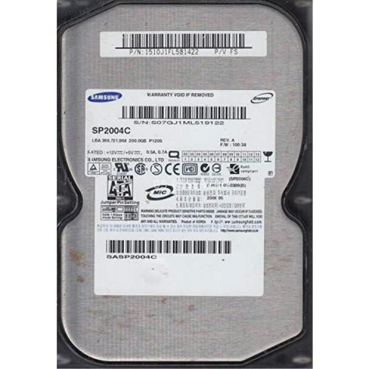 Жесткий Диск Samsung Spinpoint P120S 200Gb (U300/7200/8Mb) SATAII(SP2004C)