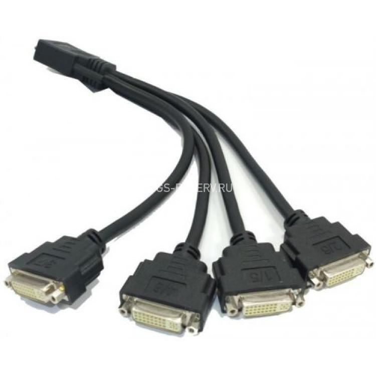 Кабель Matrox KX-20 To 4x DVI-I Splitter For Matrox M9140 Series QDAP128 QID-E128LPAF(16075-01)